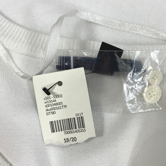 Lane Bryant Cardigan Womens Plus 18 / 20 White Button Up Sweater Raglan Sleeve - Picture 4 of 14